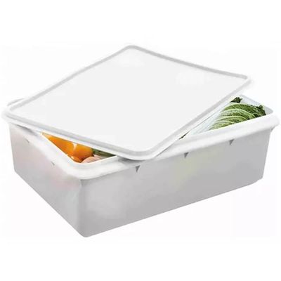 24 Caixas Herméticas 6,5L Restaurante Açougue Cestos Tampa Alimentos Brancos