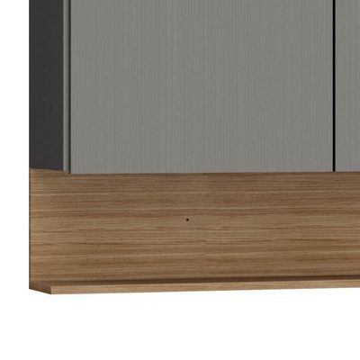 Armário De Cozinha 3 Peças Balcão 120cm Sem Tampo Lina03 Z06 Gris-freijó - Mpozenato