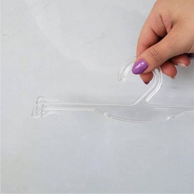 Conjunto 25 Cabides de Lojas para Lingerie Cristal com Encaixe para Alças Expositores