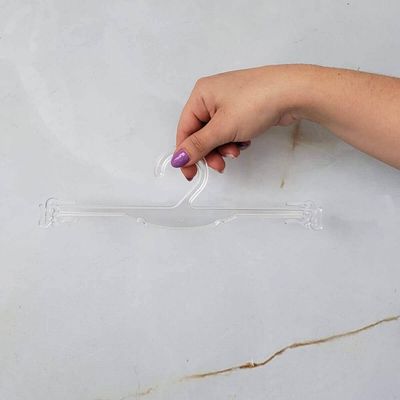 Conjunto 25 Cabides de Lojas para Lingerie Cristal com Encaixe para Alças Expositores
