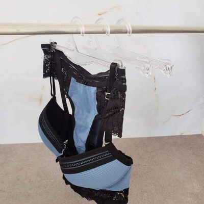 Kit 10 Cabides para Lingerie com Encaixe para Alças Lojas Transparentes Arara
