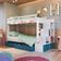 Beliche Infantil com Escada, Nicho e Gavetas Branco com Azul