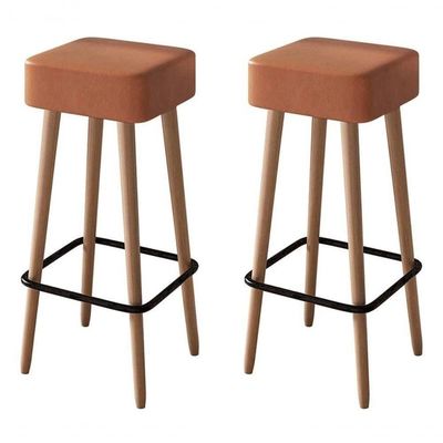 Kit 2 Banquetas Banco Alta Luxo Para Area Gourmet Cozinha Bar Balcao Bistro Courino Caramelo Eli Móveis E Decoração