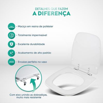 Tampa De Vaso Poliéster Decorada Borboleta Fit Branco Para Louça Celite