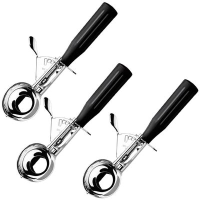 Conjunto 3 Colheres Sorvete Pegadores com Extrator Verona Brinox Sorveteria