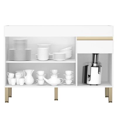 Balcão Gabinete Para Pia Sem Tampo 120cm Lina K02 Supremo - Mpozenato