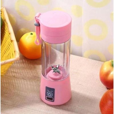 Mini Liquidificador Portátil 6 Lâminas Usb - Rosa