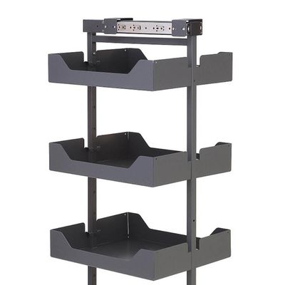 Prateleira de Armário 5 Bandejas 48x33x175cm Coluna Deslizante Organize Masutti