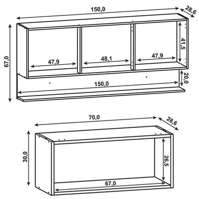 Armário De Cozinha 150cm Com Aéreo 70cm Lina K02 Gris-freijó - Mpozenato