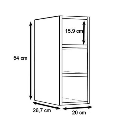 Nicho Aéreo Adega Vertical 20cm Riad Castanho - Lumil