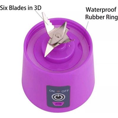 Mini Liquidificador Recarregavél Portátil Bateria Usb - Roxo