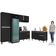 Cozinha Compacta Vanessa E Balcão Gabinete Com Pia Tatiane 120cm Preto - Ajl Móveis