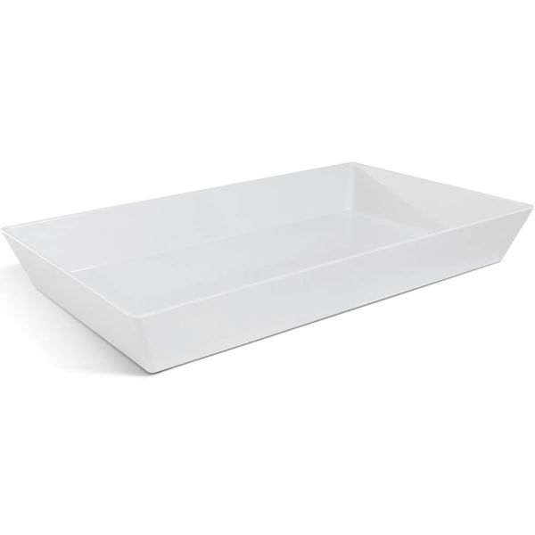 Travessa Melamina Servir Restaurante Retangular 53x32,5x7cm Branca Haus Concept