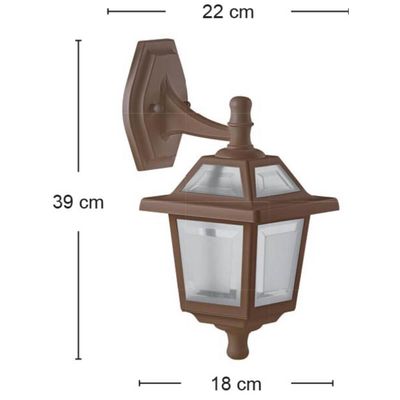 Kit 6 Luminárias de Parede Vintage Retrô Marrom Arandelas de Alumínio Varanda Quarto