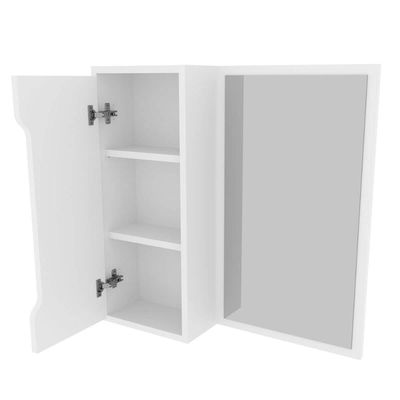 Armário Espelheira BN3648 Branca 60x60cm para Banheiro com Porta Tecnomobili