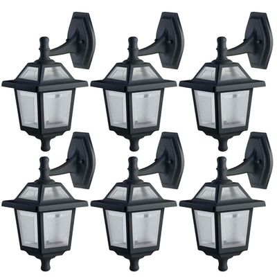 Conjunto 6 Arandelas Coloniais 39cm Luminárias de Parede Preto Fosco Jardim Cabeceiras