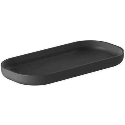 Kit 24 Bandejas para Petisco Porções 16x8cm Preta Prato Salgado Restaurante Buffet