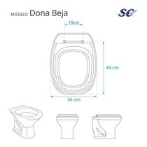 Assento Sanitário Poliester Dona Beja Decorado Golfinho E Conchas Para Vaso Santa Clara