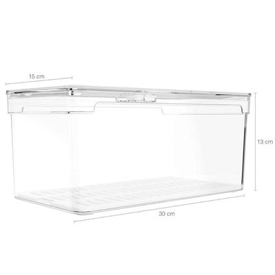 Kit 4 Organizadores de Geladeira Porta Frutas Legumes Ovos Clear Fresh OU