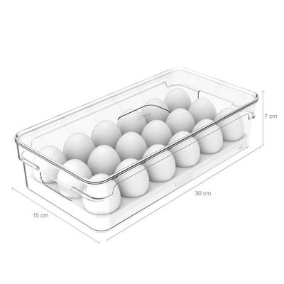 Kit 4 Organizadores de Geladeira Porta Frutas Legumes Ovos Clear Fresh OU