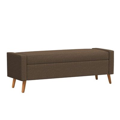 Recamier Bau Londres 1,40m Suede Marrom - Clique Decor
