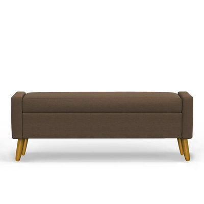 Recamier Bau Londres 1,40m Suede Marrom - Clique Decor