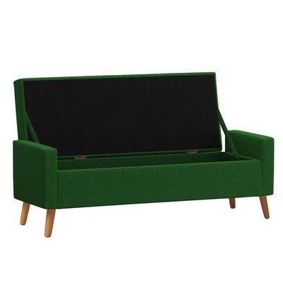 Recamier Bau Londres 1,20m Suede Verde - Clique Decor