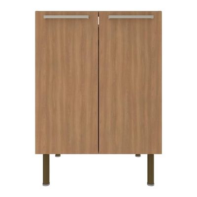 Balcão De Cozinha Com 2 Portas 60cm Multimóveis Cr20425 Freijó