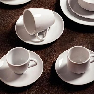 Jogo 6 Xícara de Porcelana Capuccino com Pires 200ml Café Tramontina Paola