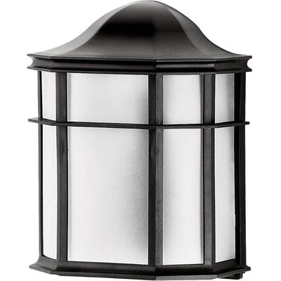 Arandela Externa Preta Lente Fosca Luminária de Parede Linha