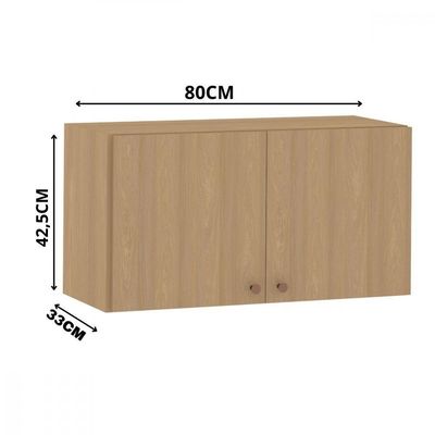 Armário Aéreo 2 Portas 80cm Para Geladeira Classic Luciane Freijo