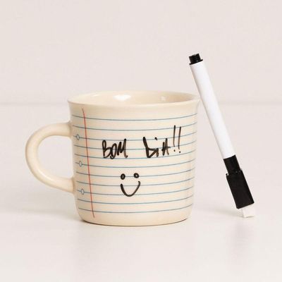 Caneca Com Caneta Folha Pautada