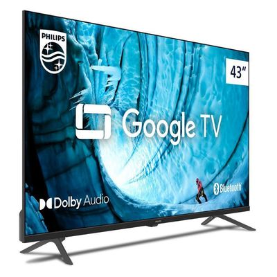 Smart TV Philips 43 Full HD Google TV Comando De Voz HDR Preto Bivolt