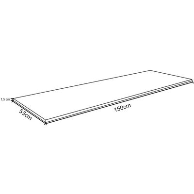 Tampo Para Balcão De Cozinha 150cm Mdp Lina K02 Supremo - Mpozenato