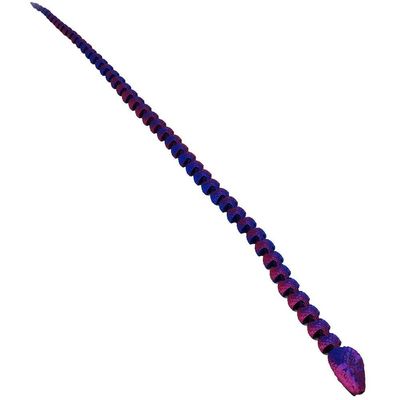 Cobra Articulada 67 Cm Impressão 3d Decoração Cor Bicolor Lilás E Azul