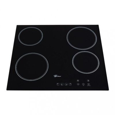 Cooktop Elétrico 4 Bocas Mesa Vitrocerâmica Touch Fischer Preto 220V