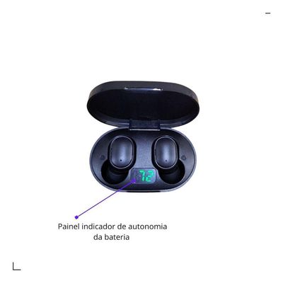 Fones Preto C/ Caixinha Visor Carga Dots Para Iphone 14
