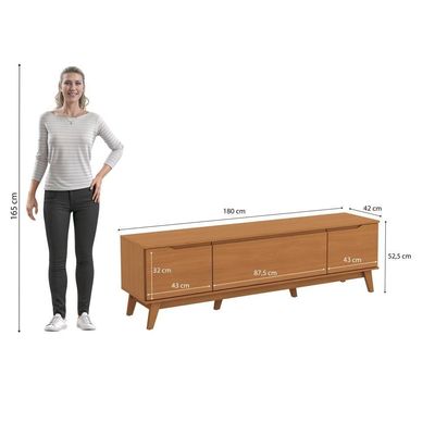 Rack Kappesberg 3 Portas Canela 180cm