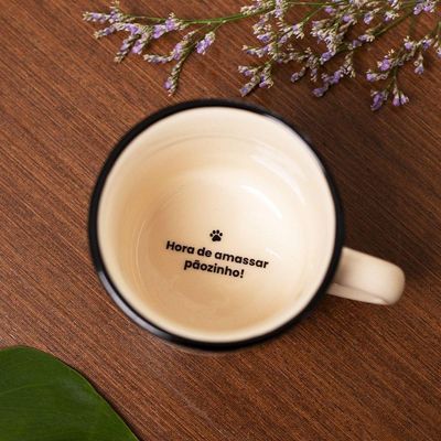 Caneca Gatinhos Hora De Amassar Pãozinho