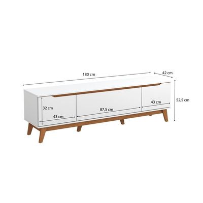 Rack Kappesberg 3 Portas Branco 180cm