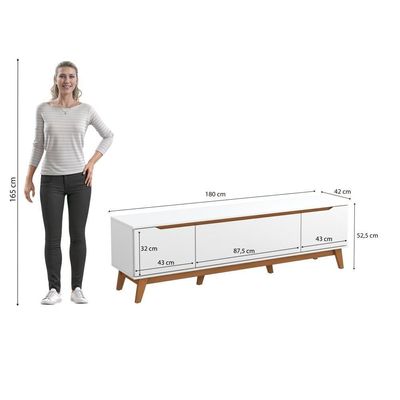 Rack Kappesberg 3 Portas Branco 180cm