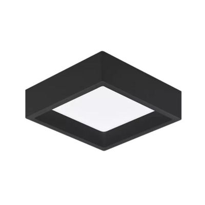 Plafon Sobrepor Recuado Deep 18w 3000k Preto Stella
