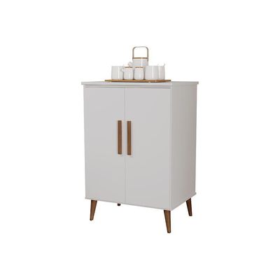Balcão Aparador Buffet Retrô Bogotá Com 2 Portas Branco