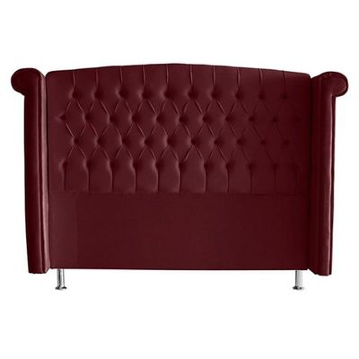 Cabeceira De Cama Box Toquio King 195 Cm Suede Bordo Do Lar Móveis E Decoração