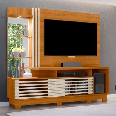 Estante Painel Para 60 Pol 200cm Sam Z10 Off-cinamomo - Mpozenato