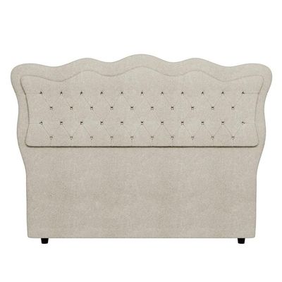 Cabeceira Casal Queen Cama 160cm Oregon I02 Bouclê Bege - Mpozenato