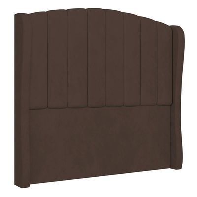 Cabeceira Casal Cama 140cm Glenda I02 Veludo Marrom - Mpozenato