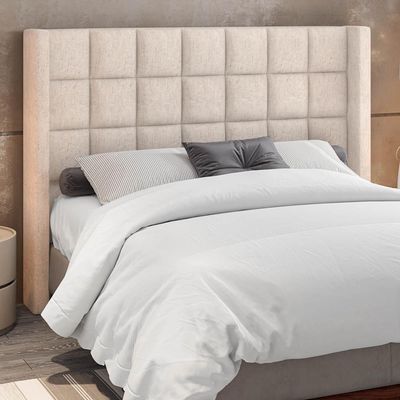 Cabeceira Cama Casal King 195cm Pisa P02 Linho Cru - Mpozenato