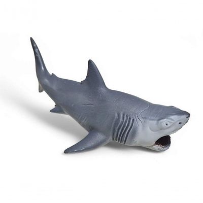 Boneco Vinil Animal Brinquedo Super Realista Tubarão Branco