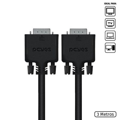 Cabo Vga 15 Pinos Macho 3m - Pvm15-3